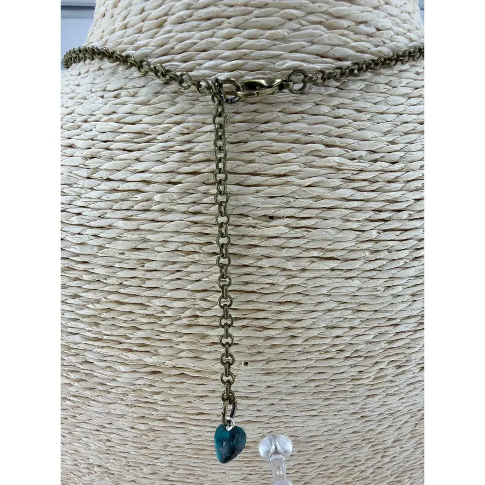 Handcrafted Artisan Made Ethiopian  Coptic Cross Pendant Necklace with Turquoise